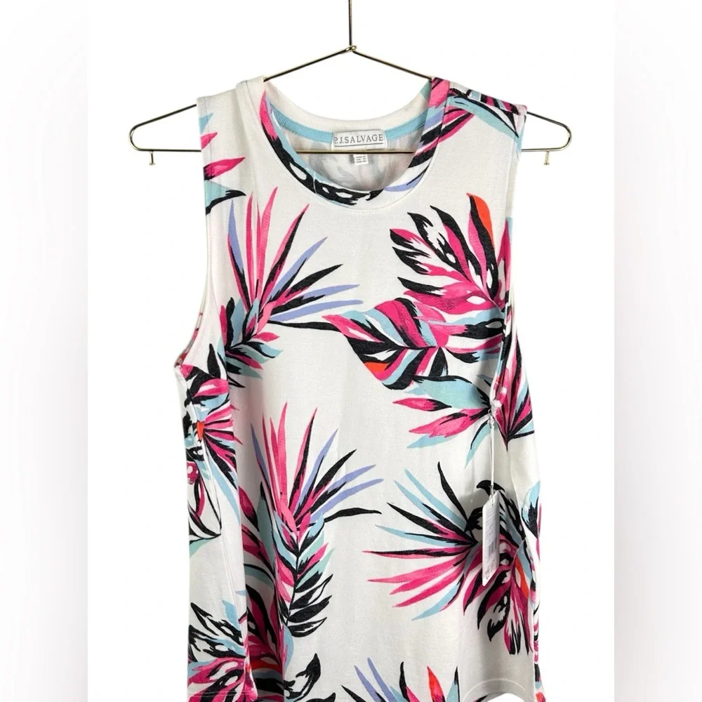 PJ Salvage Whimsy Palm PJ Set jersey with a tropical palm print